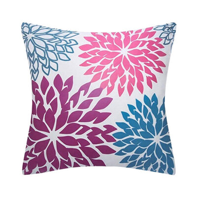 

Contrast Color Flower Throw Pillow Protector Case Cushion Cover Sofa Bed Decor