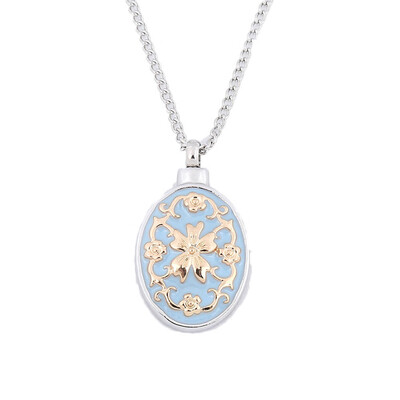 

Luminous Oval Urn Cremation Pendant Ash Holder Mini Keepsake Memorial Necklace