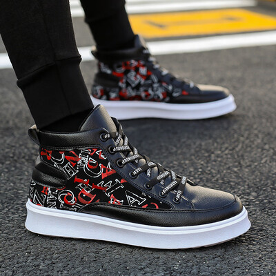 

2019 summer new mens shoes in the sports&leisure youth board shoes Korean version of the trend of wild high-top shoes