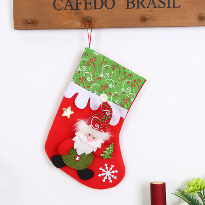 

〖Follure〗Christmas gifts Candy Beads Christmas Santa Claus Snowman Socks Decorations A