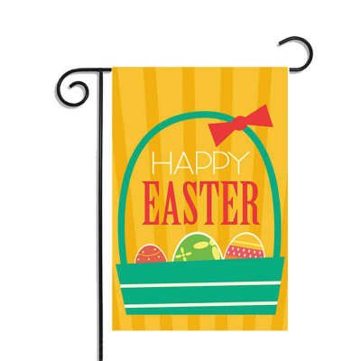 

Easter Flag Decoration Outdoor Holiday Garden Flags Double-sided Printing Waterproof Sunscreen Garden Flag for Easter