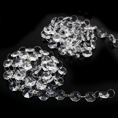 

33FT Crystal Clear Acrylic Bead Garland Chandelier Hanging Wedding Supplies