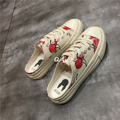 

No heel tide shoes 2019 girls popular shoes canvas shoes women half slippers children breathable summer shoes