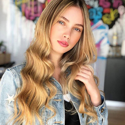 

〖Follure〗Natural Women Brown Curly Party Wigs Long Curly Wavy Synthetic Mix Colors Wigs