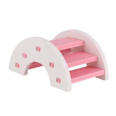

Cute Hamster Wooden Ladder for Small Animals Pets Climbing Rainbow Bridge