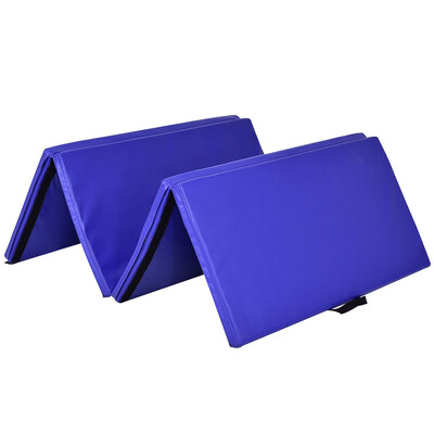 

4 x 8 x 2" Folding Panel Gym Fitness Exercise Mat Gymnastics Mat-Blue