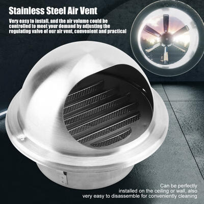 

Greensen Stainless Steel Adjustable Wall Ceiling Home Air Vent Round Ventilation Duct Cover