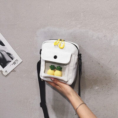 

Canvas small bag female bag 2019 new Korean version of the wild cute mini Messenger bag ins shoulder bag mobile phone bag