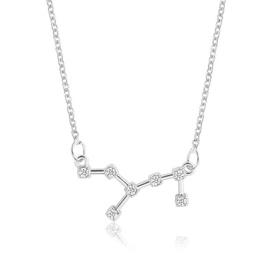

12 Constellation Crystal Zodiac Sign Pendant Necklace For Women Girls Silver Gold Chain Choker Friendship Necklace BFF Jewelry