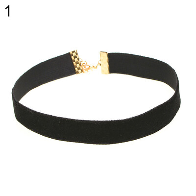 

Gothic Soft Velvet Solid Color Choker Necklace Lady Girl Club Dance Jewelry Gift