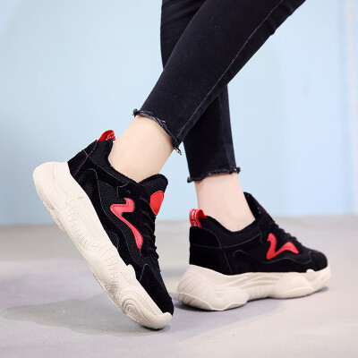 

Breathable Air Mesh Women Casual Shoes 2019 winter Woman Sneakers Shoes Fashion Ladies Lace Up Flat Outdoor Shoes Plus velvet