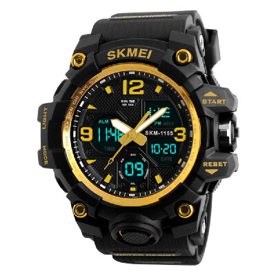 

SKMEI 1155B Quartz Digital Electronic Men Watch Fashion Casual Outdoor Sports Male Wristwatch Dual Time Date Week Chrono Alarm 5AT