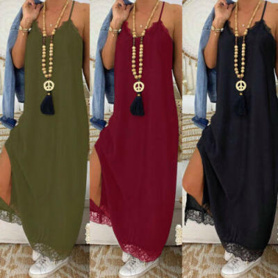 

Women Sexy Summer Dress Boho Maxi Long Evening Party Dress Beach Dress Sundress