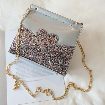 

Tailored Womens Fashion Shoulder Bag Sequin Diagonal Cross Bag Casual Wild Bag