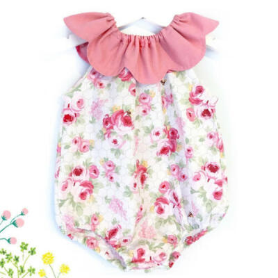 

Newborn Baby Girls Floral Plaid Romper Jumpsuit Outfits Clothes Summer USA Rac