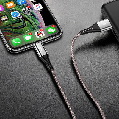 

Two-tone Lightning Cable Reversible 24A Fast Charging Cord For IPHONE-1m