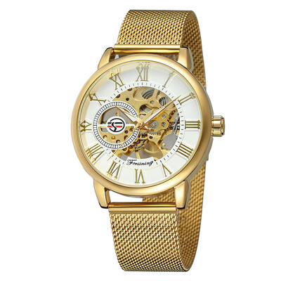 

Forsining hollow mens mechanical watch mens watch mens watch mesh belt