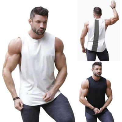 

Men Tank Top T-Shirt Muscle Sleeveless Tee Bodybuilding Sport Gym Runing Vest