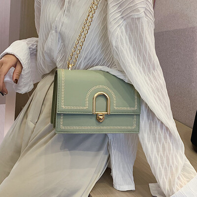 

Womens bag 2019 new fashion chain bag summer small fresh messenger small bag wild ins senior sense shoulder bag