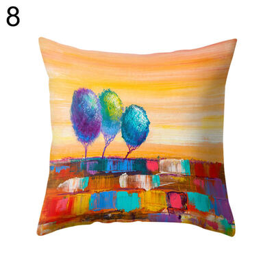 

Multi-Color Tree Printed Square Throw Pillow Case Cushion Cover Bedding Articles
