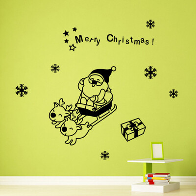 

〖Follure〗New Year 2017 Merry Christmas Wall Sticker Home Shop Windows Decals Decor