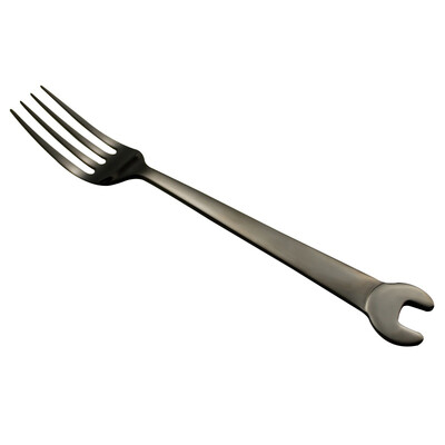 

New Stainless Steel Cutlery Creative Wrench Stainless Steel Knife And Fork Black Gold Plated Fork Spoon Gift Set