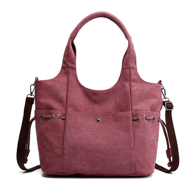 

Literary Canvas Bag Lady Leisure Single Shoulder Bag Leisure Handbag Large Capacity Slant Bag