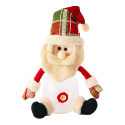 

Toponeto Christmas Candy Jar Santa Claus SnowmanElk Christmas Gift Desktop Window Decor