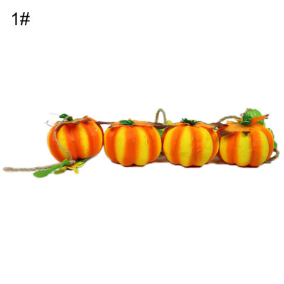 

Simulated Pumpkin String with Leaf Halloween Home Garden Party Bar Hanging Decor