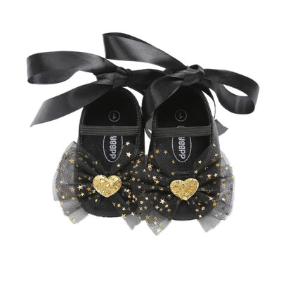 

2018 New Baby Shoes Newborn Bow Tie Strap Toddler The First Walker Shoes Girl Princess Dance Shoes