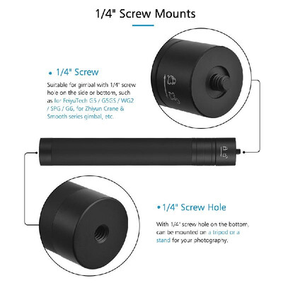 

Portable Handheld Adjustable Extension Pole 5-Section Extendable Selfie Stick 14 Inch Screw Mount for FeiyuTech G5 G5GS WG2