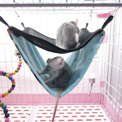 

Greensen Double Layer Hamster Warm Canvas Hammock Hanging Swing Bed