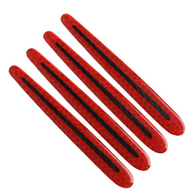 

4pcs Car Door Handle Safety Stickers Reflective Warning Strips Decal Auto Trim