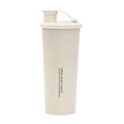 

450 ml whey protein shake bottle water bottle wheat straw without BPA sports Shaker milkshake protein bottle
