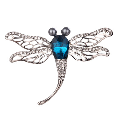 

Dragonfly Brooches For Women 2019 Vintage Large Crystal Brooch Scarf Lapel Brooch Pins Animal Jewelry Dropshipping