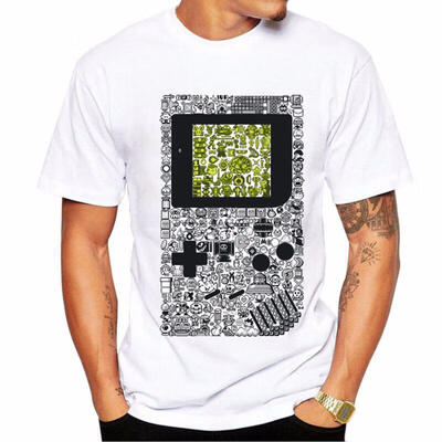 

Short Sleeve O-Neck Casual Mens Short Sleeve Pattern T Shirts Top Tee Control Freak Video Game Funny Gamer T-Shirt
