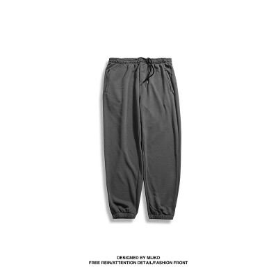 

MIJKO mens womens autumn&winter new products solid color coconut loose beam pants men&women with the same paragraph sports casual pants tide