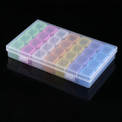 

Greensen Plastic 28 Grids Empty Storage Box Nail Art Rhinestone Jewelry Beads Display Case Organize