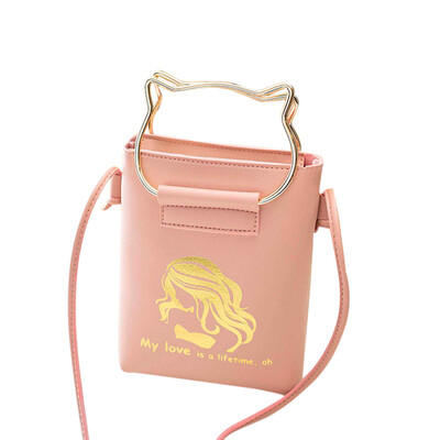 

Tailored Women Fashion Solid Color Cat Zipper Shoulder Bag Coin Bag Phone Bag Black