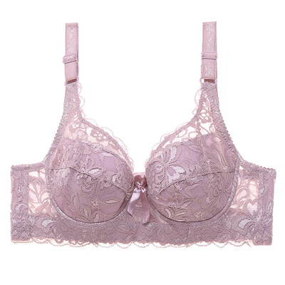 

〖Follure〗Fashionable Women Lace Gathered Bra Adjustable Pair Of Thin Breast Cup Underwear