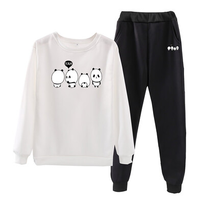 

Gobestart Fashion Women Elk O-Neck Casual Long Sleeve Sweatershirt Tops Sport Pants Suit