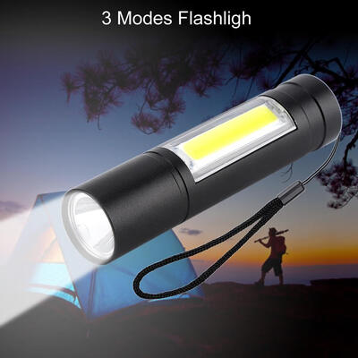 

Rechargable Waterproof Zoom XPE COB LED Pocket Small Penlight 3 Modes Flashlight Projector Flashlight Flashlight Torch