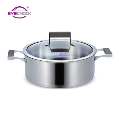 

Aino Emma Series Double Ear Pot Hot Pot 28CM 304 Stainless Steel Gas Induction Cooker General EYEKNOCK Grey