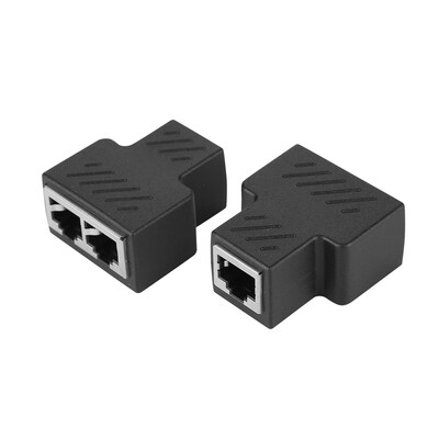 

Greensen 2PCS 35MM Male 3-channel Network RJ45 8-core Jack Splitter Adapter POE Network Distributor