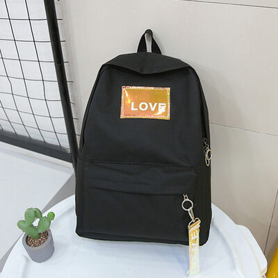 

Tailored Unisex Canvas Letter Backpack Outdoor Travel Backpack Student Bag