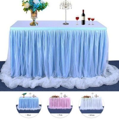 

Tulle Tutu Table Skirt For Wedding Party Birthday Baby Shower Home Desk Decor