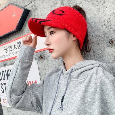

New Hat for FallWinter 2019 Female Korean Fashion Net Red Empty Top Hat Tide Foldable Duck Tongue White Baseball Hat Male