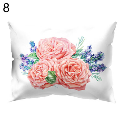 

Flower Peony Rose Pillow Case Cushion Cover Sofa Bed Car Cafe Office Decoration