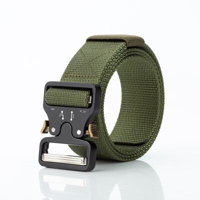 

2019 New Outdoor Tactics Men belt solid color Nylon Weaving Insert Buckle belt Sport Casual Wear resistant belt