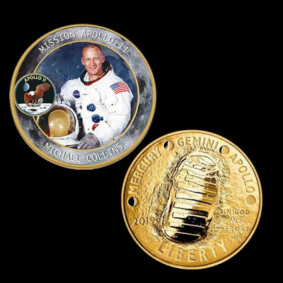 

New Gold Landing On The Moon 50Th Anniversary Commemorative Coin Us Space Astronauts On The Moon Footprint Coins